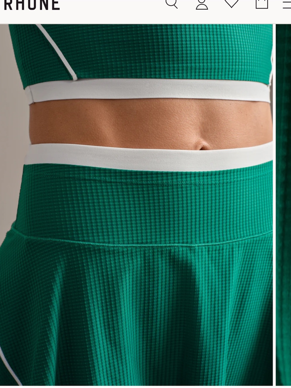 RHONE double take skirt emerald green size medium